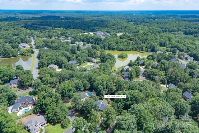 1503 Jack White Dr, Rock Hill, SC 29732 - aerial view of a heavily wooded area and a nearby body of water