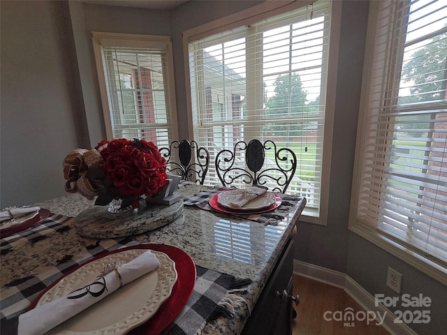 509 E Main St, Rockwell, NC 28138 - dining area with wood finished floors and baseboards
