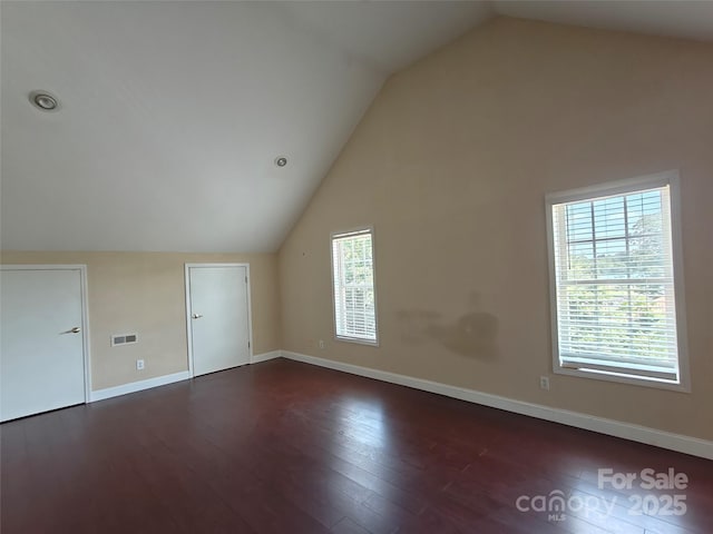 509 E Main St, Rockwell, NC 28138 - additional living space featuring lofted ceiling and dark wood-style flooring