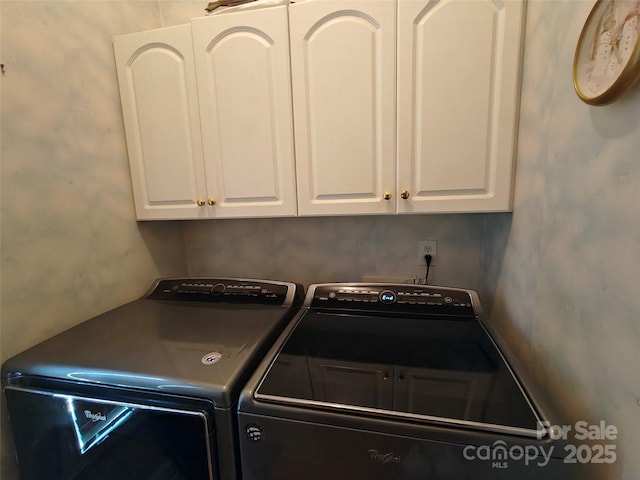 509 E Main St, Rockwell, NC 28138 - washroom featuring washing machine and clothes dryer and cabinet space
