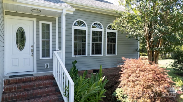 2949 Glenstone Dr, Rock Hill, SC 29730 - view of exterior entry with a shingled roof