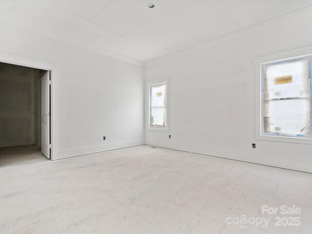 8018 Fairmont Dr, Waxhaw, NC 28173 - empty room with ornamental molding