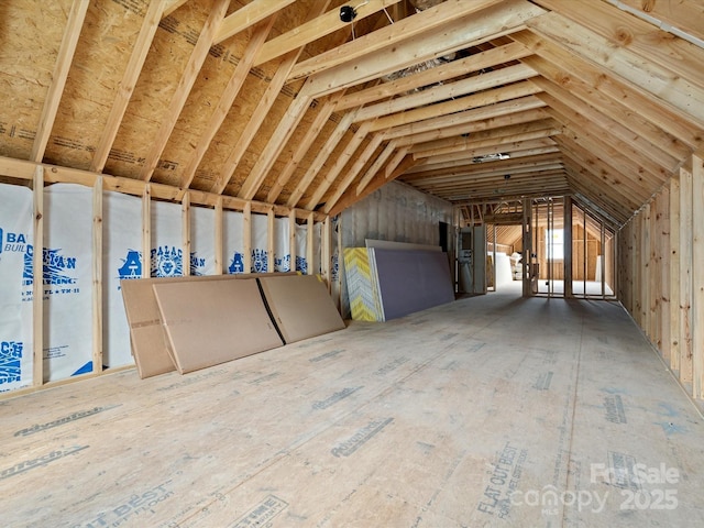 8018 Fairmont Dr, Waxhaw, NC 28173 - unfinished attic featuring an upstairs landing