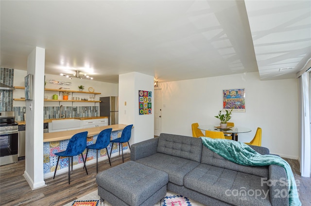 9325 Old Concord Rd Unit J, Charlotte, NC 28213 - living room featuring wood finished floors