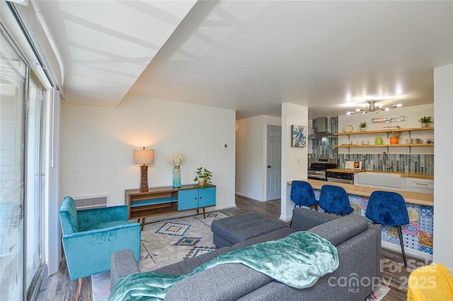 9325 Old Concord Rd Unit J, Charlotte, NC 28213 - living area with wood finished floors
