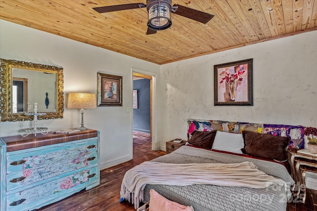 724 Teeter Rd, Mooresville, NC 28115 - bedroom with wood ceiling, wood finished floors, and a ceiling fan