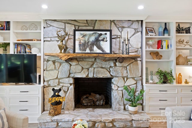 28 Toxaway Pt Unit B7, Lake Toxaway, NC 28747 - living room with a fireplace