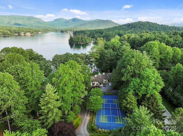 28 Toxaway Pt Unit B7, Lake Toxaway, NC 28747 - drone / aerial view of a water and mountain view and a forest