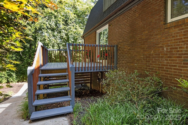3276 Howard Gap Rd, Hendersonville, NC 28792 - wooden deck with stairway