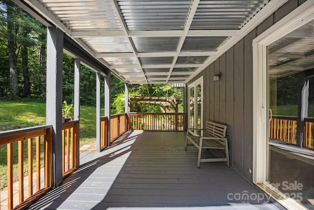 3276 Howard Gap Rd, Hendersonville, NC 28792 - wooden porch with a lawn