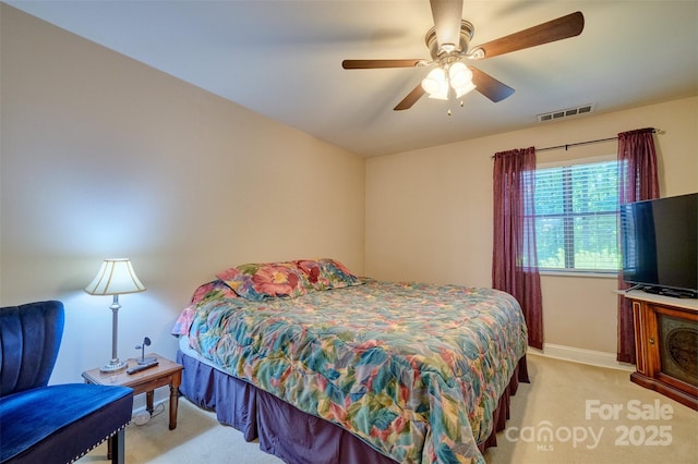 4130 Charlotte Hwy # G, Lake Wylie, SC 29710 - bedroom with light colored carpet and ceiling fan