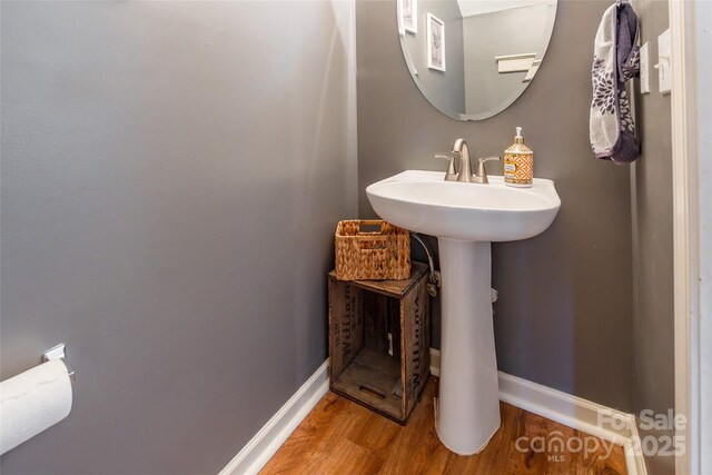 1274 Winding Path Rd, Clover, SC 29710 - bathroom with wood finished floors and baseboards