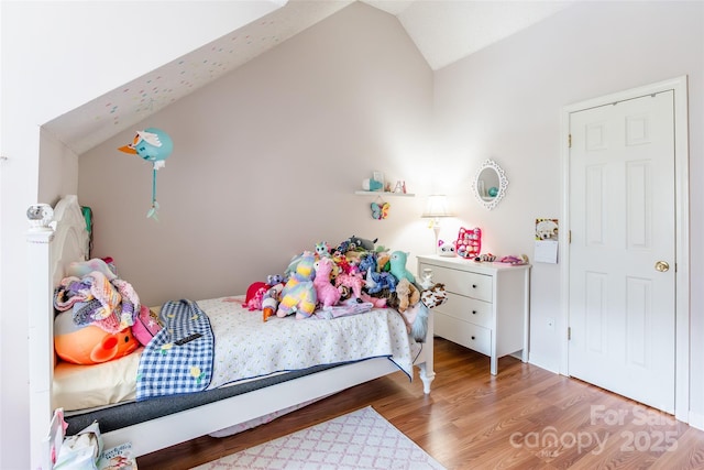 1274 Winding Path Rd, Clover, SC 29710 - bedroom featuring wood finished floors and lofted ceiling