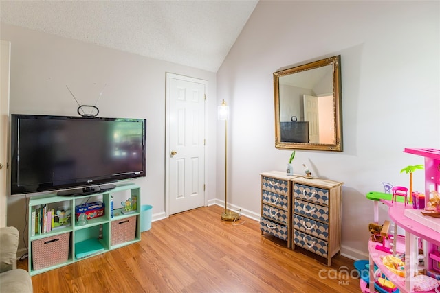 1274 Winding Path Rd, Clover, SC 29710 - living room with lofted ceiling and wood finished floors