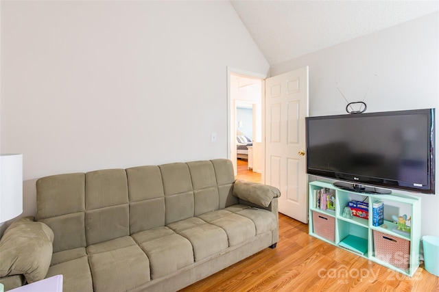 1274 Winding Path Rd, Clover, SC 29710 - living area featuring lofted ceiling and light wood-style flooring
