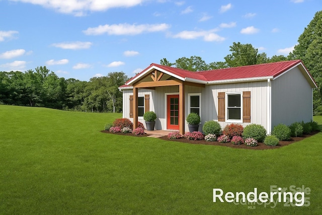 174 Charlie Randall Rd, Lawndale, NC 28090 - view of front of property with a front lawn and a metal roof