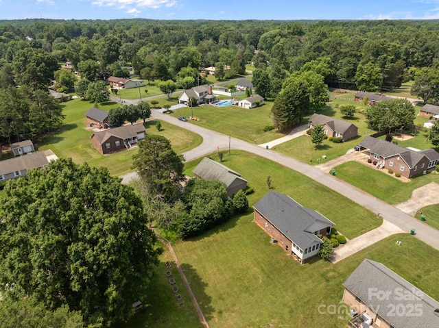 416 Park Ave, Granite Quarry, NC 28072 - aerial perspective of suburban area with a forest