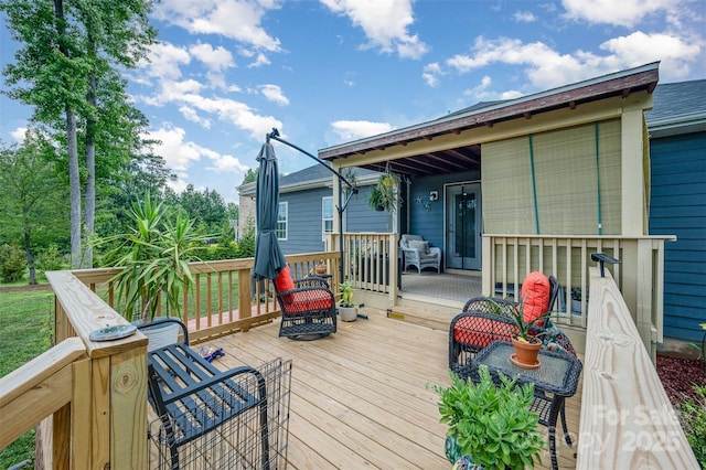 7718 Village Pkwy, Locust, NC 28097 - view of wooden terrace