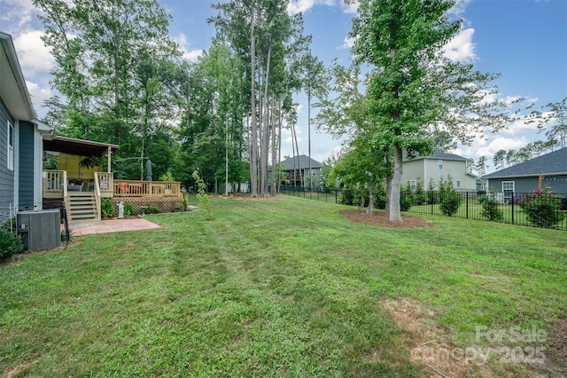 7718 Village Pkwy, Locust, NC 28097 - fenced backyard featuring a deck