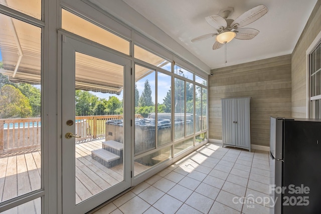 315 Talon Dr, Salisbury, NC 28147 - unfurnished sunroom with a ceiling fan and healthy amount of natural light