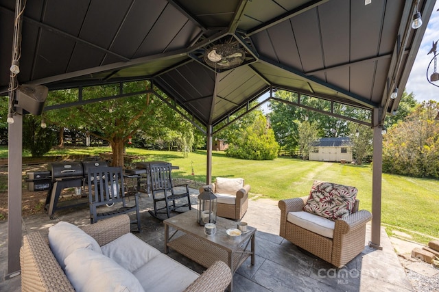 315 Talon Dr, Salisbury, NC 28147 - view of patio / terrace with outdoor lounge area and an outdoor structure