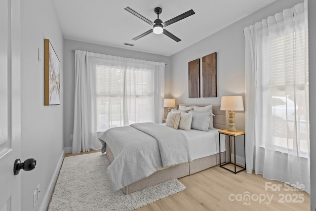 8225 Ballymore Ct, Huntersville, NC 28078 - bedroom with wood finished floors and ceiling fan