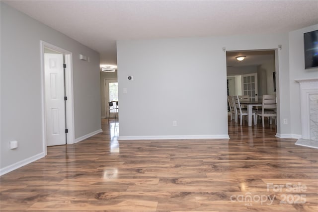 2085 Chapel Creek Rd SW, Concord, NC 28025 - spare room featuring a high end fireplace and wood finished floors