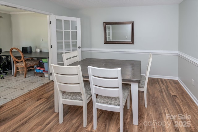 2085 Chapel Creek Rd SW, Concord, NC 28025 - dining space featuring wood finished floors and an office area