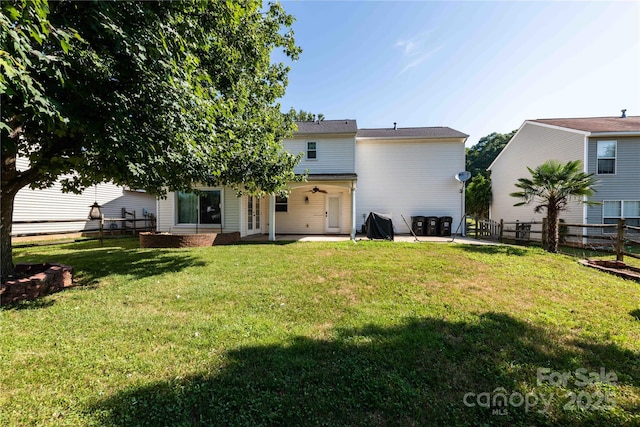 2085 Chapel Creek Rd SW, Concord, NC 28025 - rear view of house featuring a patio and a ceiling fan