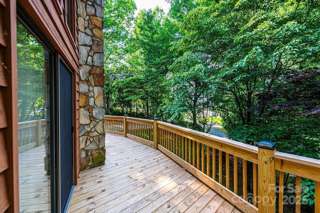 366 Charlois St, Hudson, NC 28638 - view of wooden deck