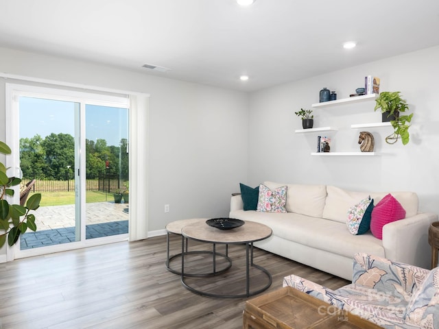 2796 Legacy Ridge Ln, Catawba, NC 28609 - living area featuring wood finished floors and recessed lighting