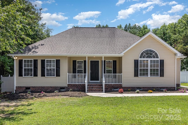 608 Red Hawk Way, Clover, SC 29710 - view of front of property featuring crawl space, a porch, and roof with shingles