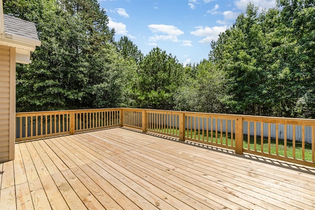 608 Red Hawk Way, Clover, SC 29710 - wooden deck featuring view of wooded area