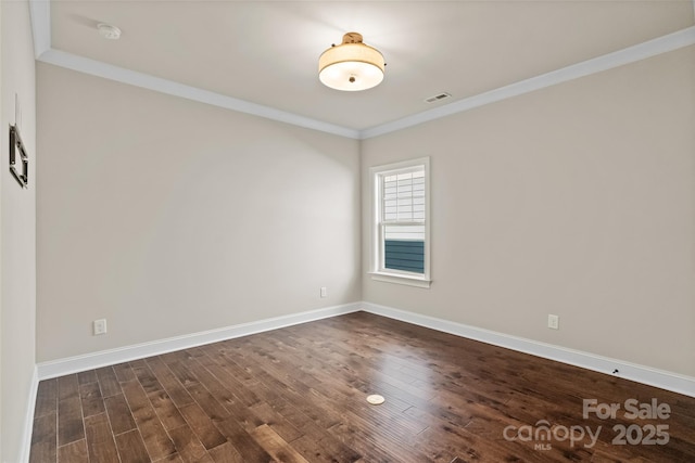 115 Boyce Rd, Charlotte, NC 28211 - unfurnished room with dark wood finished floors, crown molding, and a smoke detector