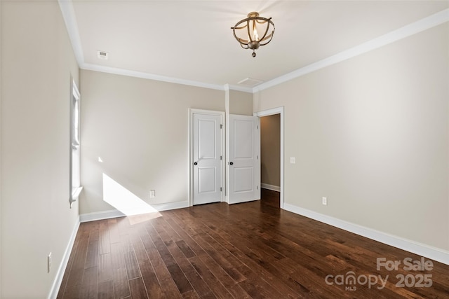 115 Boyce Rd, Charlotte, NC 28211 - empty room featuring ornamental molding and dark wood-style floors