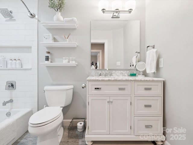 13930 Daltrey Ln, Charlotte, NC 28277 - bathroom featuring vanity and washtub / shower combination