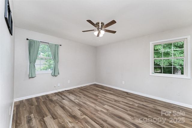 611 King Arthur Dr, Gastonia, NC 28056 - spare room with wood finished floors and ceiling fan