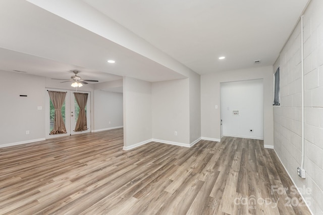 611 King Arthur Dr, Gastonia, NC 28056 - unfurnished room featuring recessed lighting, light wood-style floors, and ceiling fan