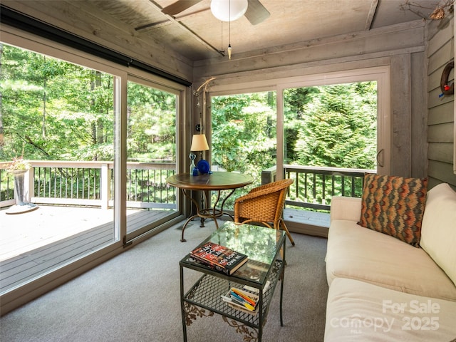 19 Jasmine Pl, Laurel Park, NC 28739 - sunroom / solarium featuring a ceiling fan and healthy amount of natural light