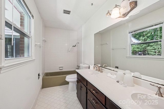 3333 Tanglewood Dr, Rock Hill, SC 29732 - bathroom with double vanity and bathing tub / shower combination
