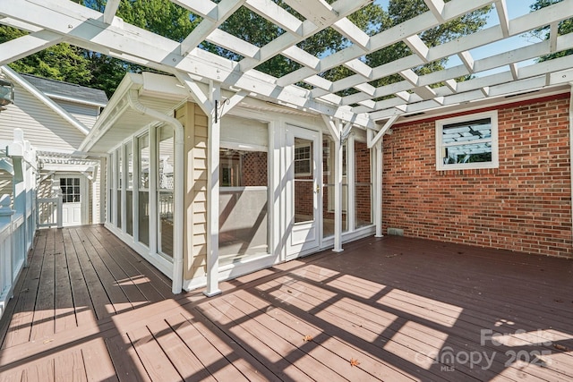 3333 Tanglewood Dr, Rock Hill, SC 29732 - wooden deck with a pergola and french doors