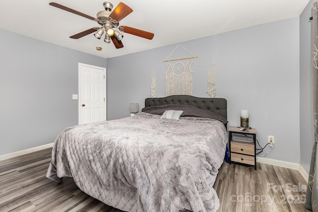 5128 Balsam Bark Ln, Fort Mill, SC 29708 - bedroom featuring wood finished floors and ceiling fan