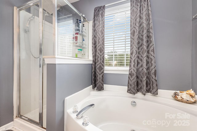 5128 Balsam Bark Ln, Fort Mill, SC 29708 - full bath featuring a stall shower and a garden tub