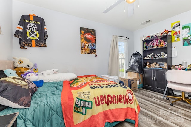5128 Balsam Bark Ln, Fort Mill, SC 29708 - bedroom with wood finished floors and ceiling fan