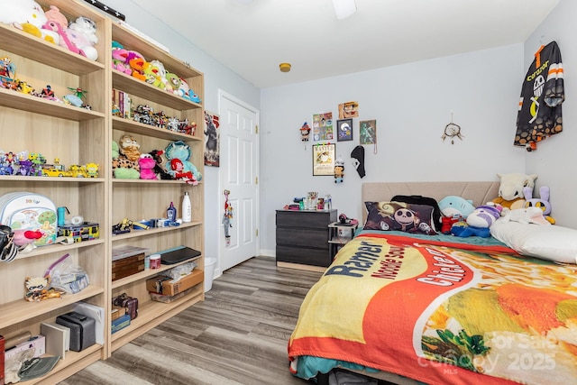 5128 Balsam Bark Ln, Fort Mill, SC 29708 - bedroom with wood finished floors and a ceiling fan