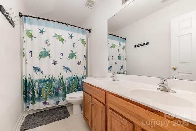 5128 Balsam Bark Ln, Fort Mill, SC 29708 - bathroom with double vanity and tile patterned flooring