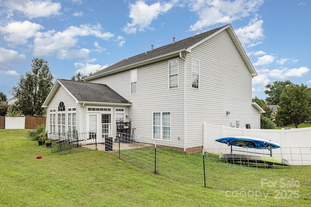 5128 Balsam Bark Ln, Fort Mill, SC 29708 - back of house with a fenced backyard, a patio, and roof with shingles