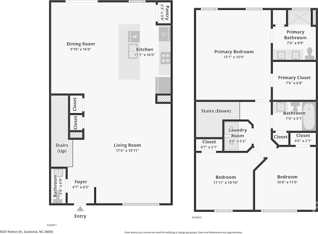 5037 Patton Dr, Gastonia, NC 28056 - view of property floor plan
