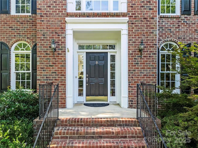 6123 Abergele Ln, Matthews, NC 28104 - property entrance featuring brick siding