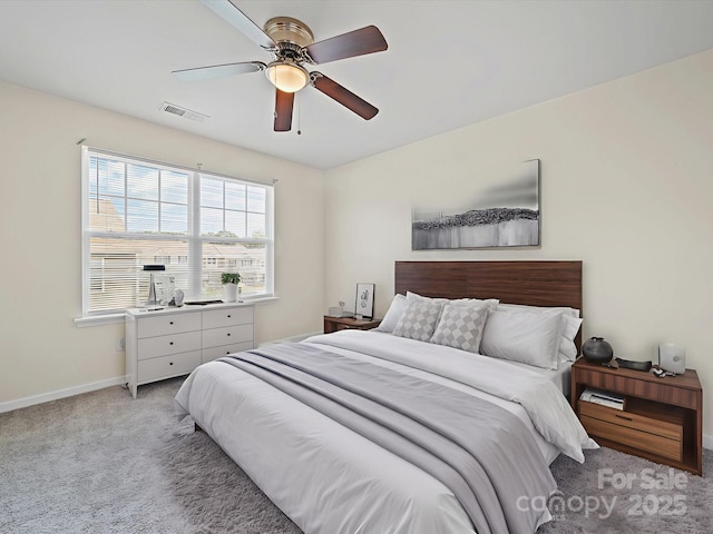 15239 Wrights Crossing Dr, Charlotte, NC 28278 - bedroom with light carpet and ceiling fan